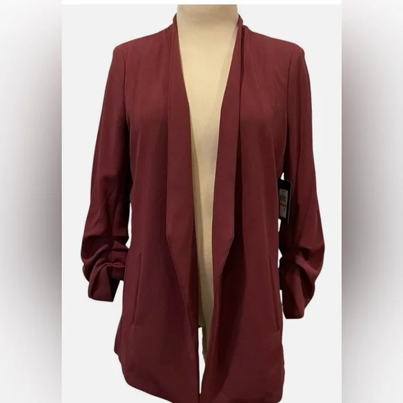 NWT DKNY x‎ Stitch Fix Women’s Burgundy Jacket Blazer Versatile Flattering